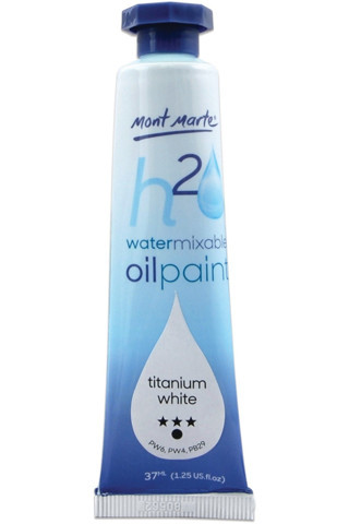 Mont marte MM Suyla Karıştırılabilir Yağlı Boya 37ml - Titanyum White