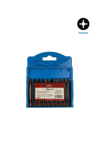 Has-Tec Pz2 Bits Uç – 50 Mm | 10'Lu Pozidriv Yıldız Uç Seti – Hassas Ve Güçlü Vidalama
