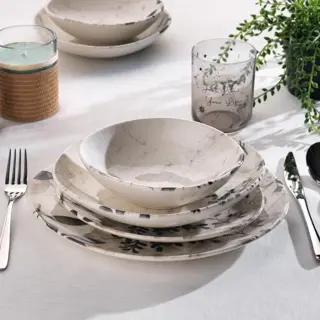 Schafer Literal Yemek Takımı 24 Parça-Gri