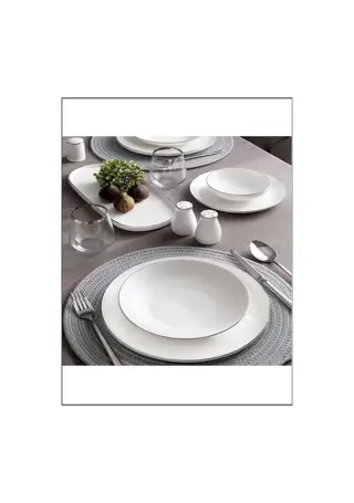 Pierre Cardin Pure Platin 62 Parça 12 Kişilik Yemek Takımı