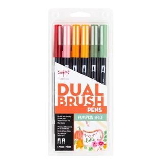 Tombow AB-T Dual Brush Pen G.Kalemi Seti Pumpkin Spice (Balkabağı Baharatı Renkleri-229) 6 renk