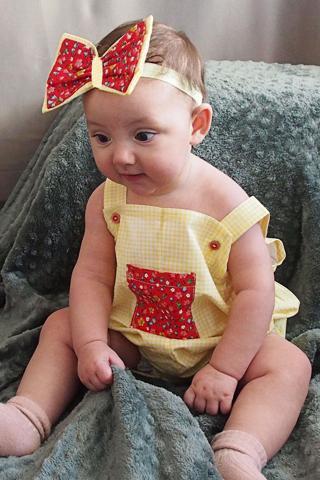 Shecco Babba Şort Tulum Bandana Sarı, Kız Bebek Doğum Günü Tulum, Bebek Tulum Modelleri 9 Ay Sarı