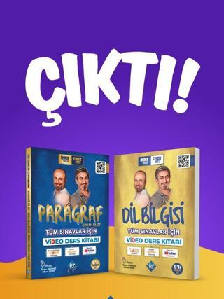 Kr Akademi Önder Hoca & Ethem Hoca Tüm Sınavlar İçin Dil Bilgisi ve Paragraf Video Ders Kitabı 2 Kitap Set - KR Akademi