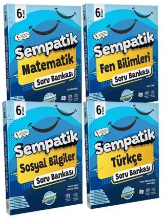 2024 Sempatik 6. Sınıf Türkçe + Fen + Matematik + Sosyal 4 lü Set Ünlüler Karması - Ünlüler Karması Yayınları