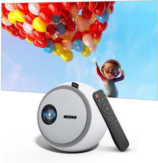 NexiGo Mini Taşınabilir Projektör, Çizgi Film için, Çocuklara Hediye Beyaz