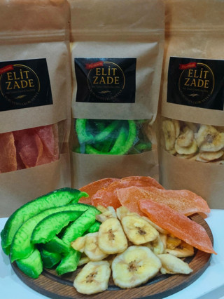 Elitzade Meyve Kurusu Kokteyl - Pamelo - Muz - Mango Kurusu 200 Gr - Elit Zade