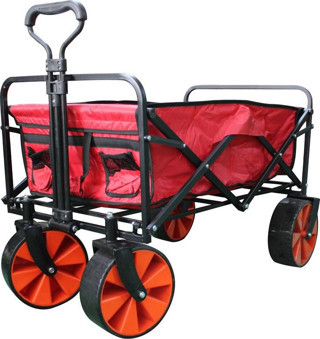 Solano Katlanabilir Taşıma Arabası Plaj-Bahçe-Kamp Arabası Kırmızı (T-T)