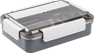 3 bolmeli paslanmaz çelik çatal ve Kaşıklı yemek taşıma kabı 