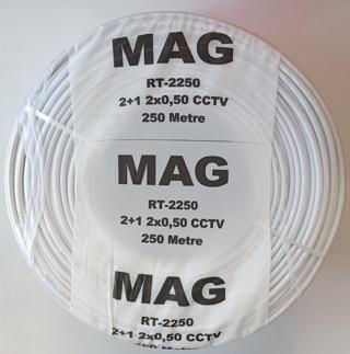Mag RT-2250 2+1 2X0,50mm 250 Metre CCTV Güvenlik Kamera Kablosu