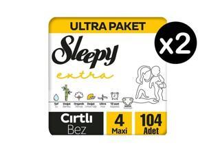 Sleepy Extra Günlük Aktivite 4 Numara Maxi 208'li Bebek Bezi