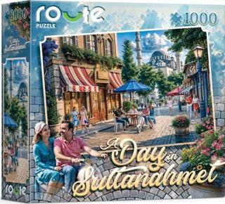 Route Sultanahmet'Te Sakin Bir Yaşam Temalı Puzzle (1000 Parça) 48×68 Cm