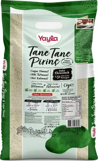 Yayla Tane Tane Pirinç (Çuval) 5 kg