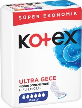 Kotex Ultra Süper Ekonomik Paket Gece 16lı