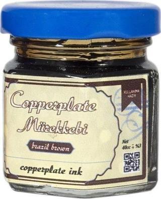Koza Copperplate Mürekkebi 40 cc. KAHVERENGİ (BRASIL BROWN)