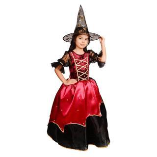 Bordo Tarlatanlı Cadı Kostümü + Cadı Şapkası - Cadılar Bayramı Kostümü - Halloween Kostüm