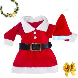Noel Baba Kız Çocuk Kostümü - Noel Kostümü - Yılbaşı Kostümü