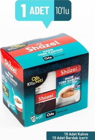 Shazel Hazır Türk Kahvesi Ofis Seti - Orta