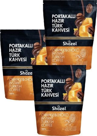Shazel Portakallı Hazır Türk Kahvesi 200 gr X 3 Adet