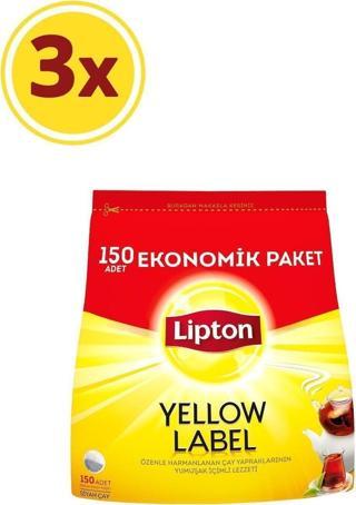 Lipton Yellow Label Demlik Poşet Çay 150'li X 3 Adet