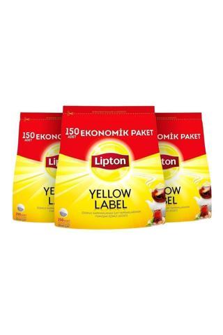 Lipton Yellow Label Demlik Poşet Çay 150'li X 3 Adet