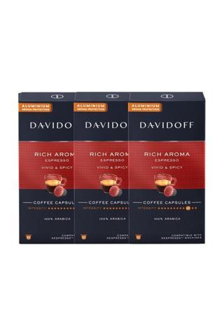 Davidoff Rıch Aroma Espresso Vıvıd & Spıcy Aluminium Kapsül Kahve 10'lu 3x10
