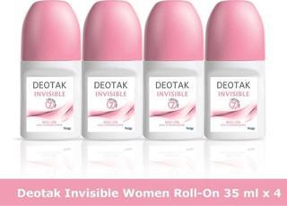 Deotak Invisible Roll-on Deodorant 35 ml X 4 Adet