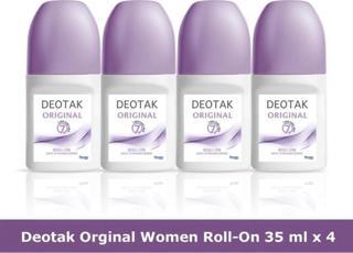 Deotak Original Women Roll-on Deodorant 35 ml X 4 Adet