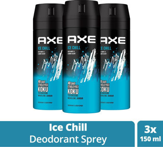 Axe Erkek Deodorant & Bodyspray Ice Chill 48 Saat Etkileyici Koku 150 ml X3 Adet
