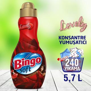 Bingo Soft Konsantre Çamaşır Yumuşatıcısı Lovely 1440 ml Ekonomi Paketi 4'lü