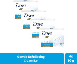 Dove Beauty Cream Bar Katı Güzellik Sabunu Gentle Exfoliating Nemlendirici Etkili 90 G X4 Adet