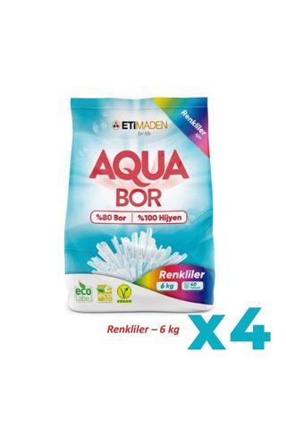 Eti Maden Etimaden Aqua Bor Deterjan (BORON) Renkliler 6 Kg X 4 Adet