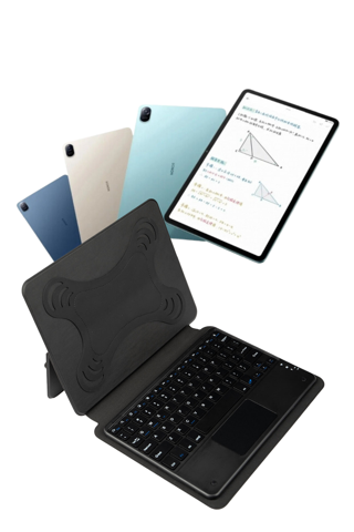 Fuchsia Savvy Keyboard Honor Pad 8 Bluetooh Bağlantılı Standlı Klavyeli Tablet Kılıfı