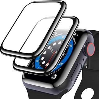Apple Watch 4/5/6 44mm Fuchsia PPMA Pet Saat Ekran Koruyucu Kenarları Full Kapatan Pürüzsüz Watch Screen Protector
