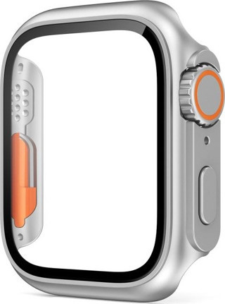 Fuchsia Apple Watch 7 40mm - Watch Ultra 49mm Kasa Dönüştürücü ve Ekran Koruyucu Watch Gard 25