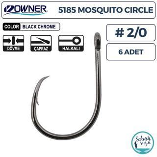 Owner 5185 Mosquito Circle Delikli İğne #2/0 (6 Adet) Siyah
