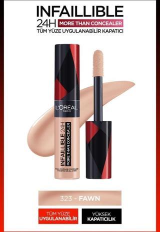 L'Oréal Paris Tüm Yüze Uygulanabilir Kapatıcı - Infaillible More Than Concealer 323 Fawn