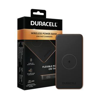 Duracell 10.000mAh Wireless Powerbank Core10 PD 25W ( USB-A, USB-C ) - Siyah