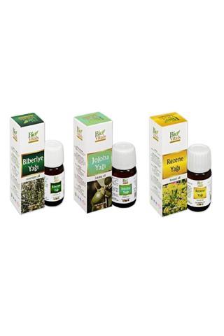 Bio Vitals Biberiye Jojoba Rezene-Aromatik Masaj-Cilt Bakım Yağ Seti
