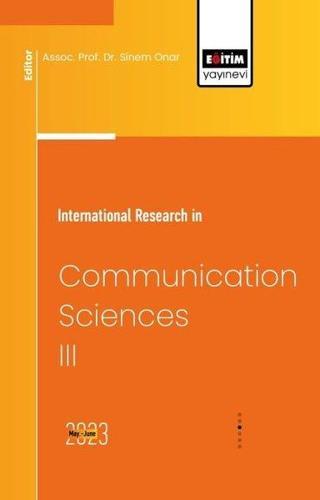 International Research in Communication Sciences - 3 - Kolektif  - Eğitim Yayınevi