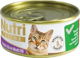 Nutri Feline Tahılsız Tavuk Etli Hindili Kedi Konservesi 85 Gr