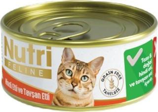 Nutri Feline Tahılsız Hindi ve Tavşan Etli Kedi Konservesi 85 Gr