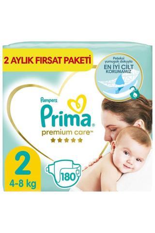 Prima Bebek Bezi Premium Care 2 Beden 180 Adet Aylık Fırsat Paketi