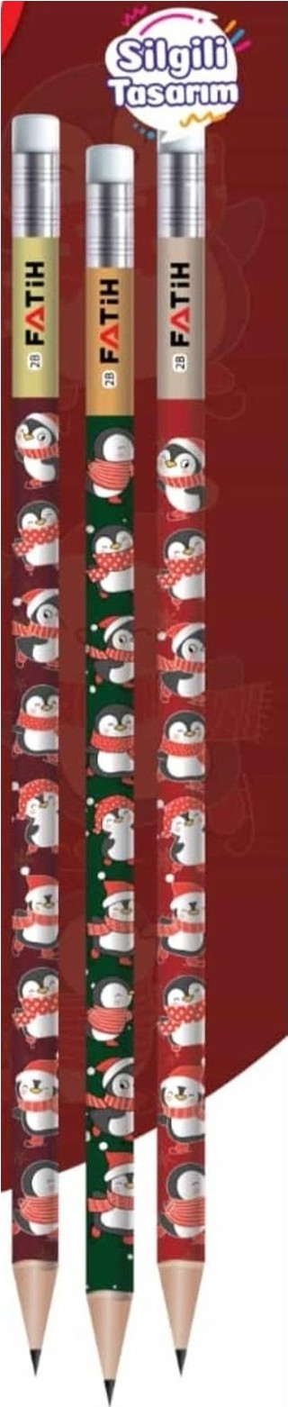 Fatih Kurşun Kalem Penguen Silgili 17825 (72 Li Paket)