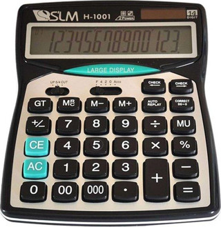 Slm Hesap Makinesı 12 Haneli Güneş Enerjili H-1001