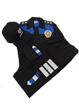 Çocuk Toplum Destekli Polis Kıyafeti 1-10 Yaş