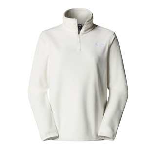 The North Face F0A8D2JQLI1-R The North Face W Glacıer Fleece 1-4 Zıp Jacket Kadın Sweatshirt Beyaz