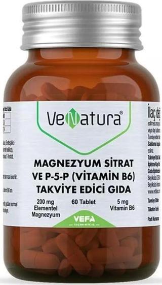 Venatura Magrnezyum Sitrat Ve P-5-P Vitamin B6 60 Tablet