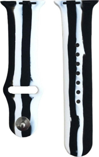 Coverzone Apple Watch 44mm Uyumlu Kayış Sport Silikon Şeritli Kordon No-8