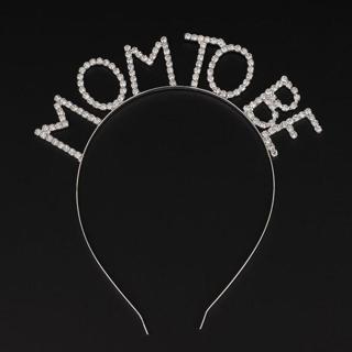 Kristal Taşlı Gümüş Renk Mom to Be Tacı Anne Tacı (5250)