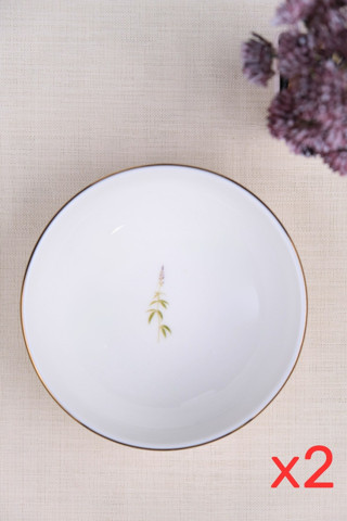 Tabak Evi Porselen Natura Salkım Altın Yaldız Kase 13,50cm 2 li